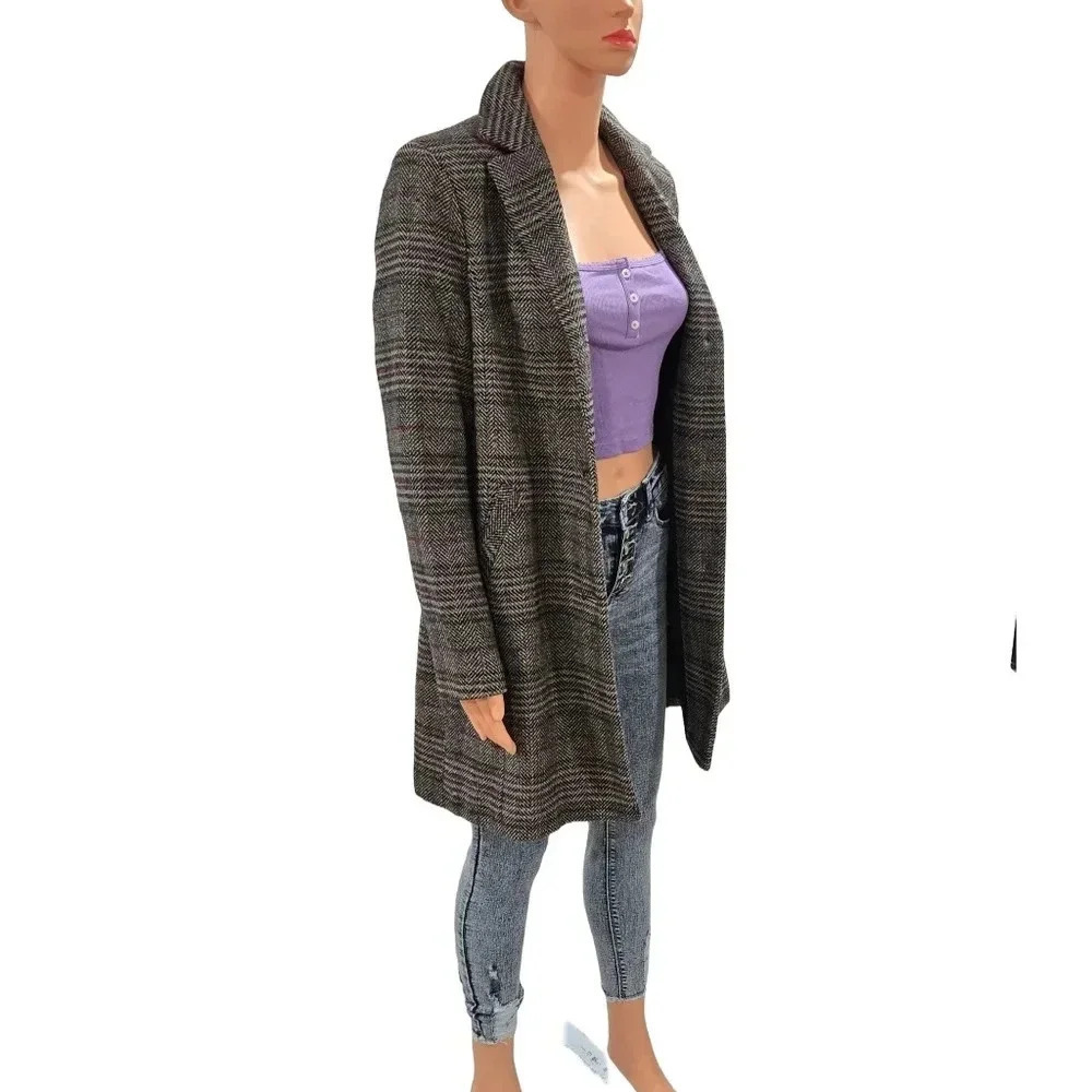 Maralyn & Me Women's Herringbone Long Coat - Picture 5 of 15